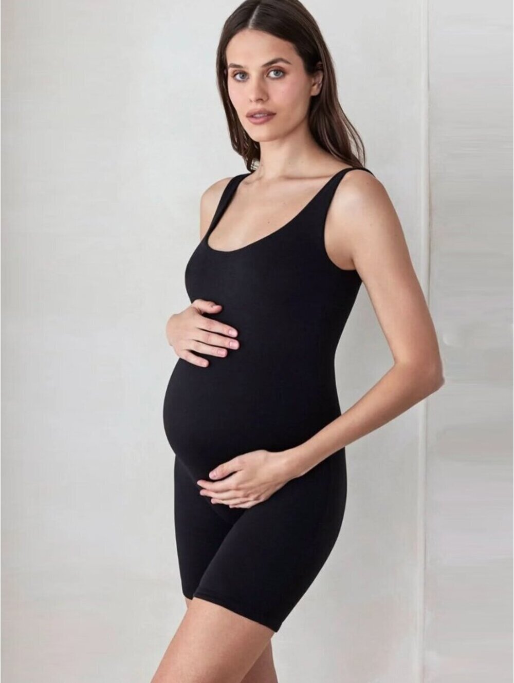 BUMPSUIT The Cindy Maternity Romper Black One Piece Unitard Size Small